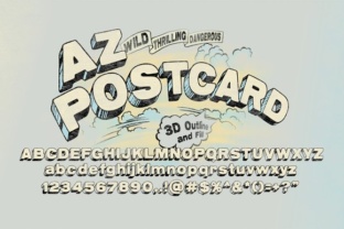 AZ Postcard 3D Font: A Heroic Touch for Your Brand