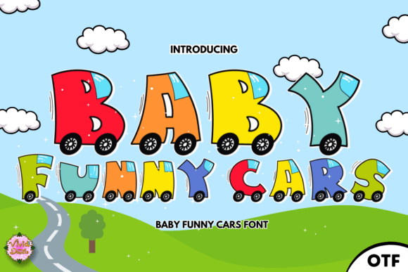 Baby Funny Cars: A Playful Display Font for Kid-Friendly Branding