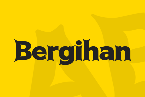 Bergihan Typeface: A Sharp Display Font for Bold Branding