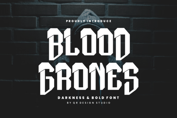 Blood Grones Typeface: A Gothic Display Font for Bold Editorial Design