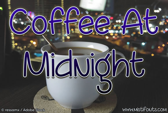 Coffee at Midnight Font: A Stylish Handwritten Typeface for Creative Makers