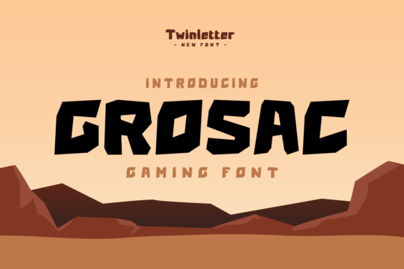 Grosac Display Font for Gaming Branding