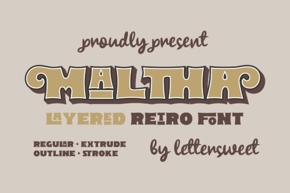 Maltha Font for Handmade and Display Creations