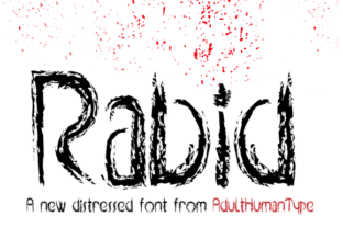 Rabid Font: A Distressed Display Typeface for Editorial Design